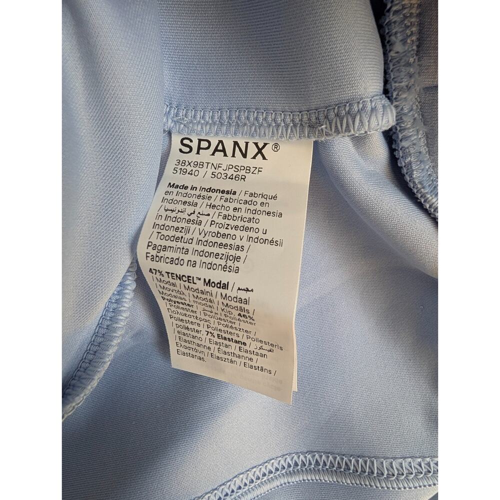NWT Spanx Sweatshirt Womens Small Light Blue Long Sleeve AirEssentials Half Zip - Picture 5 of 5